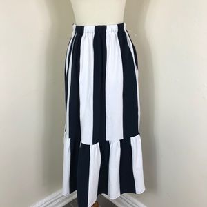 M.D.S. Stripes midi striped skirt